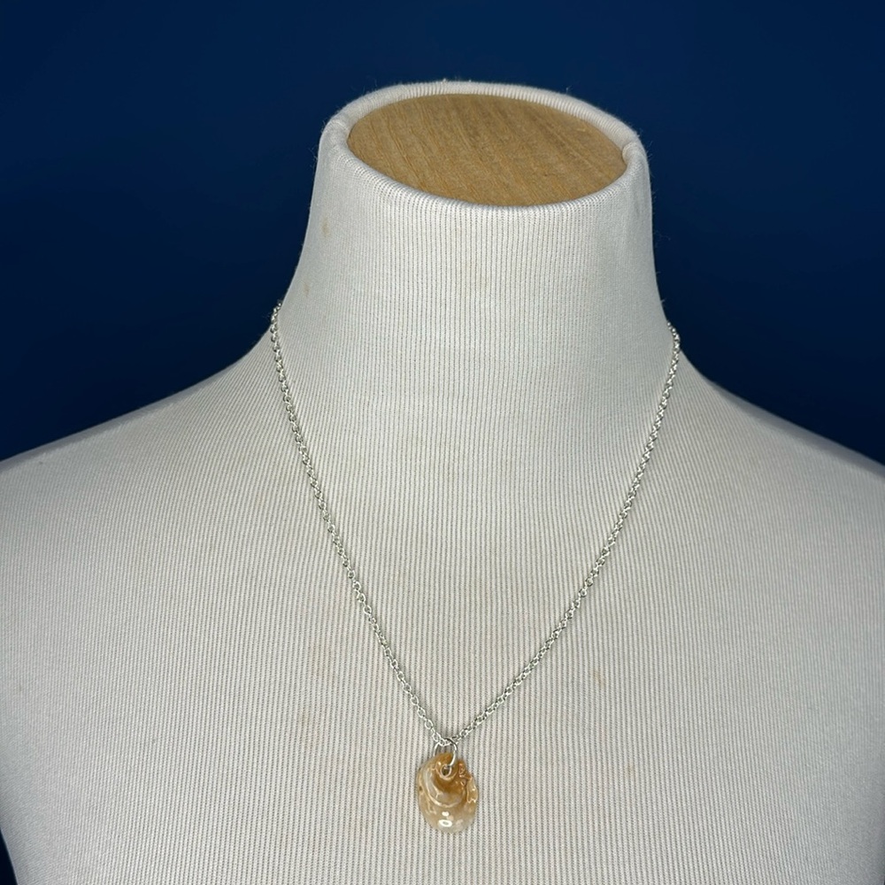 Natural oyster shell necklace